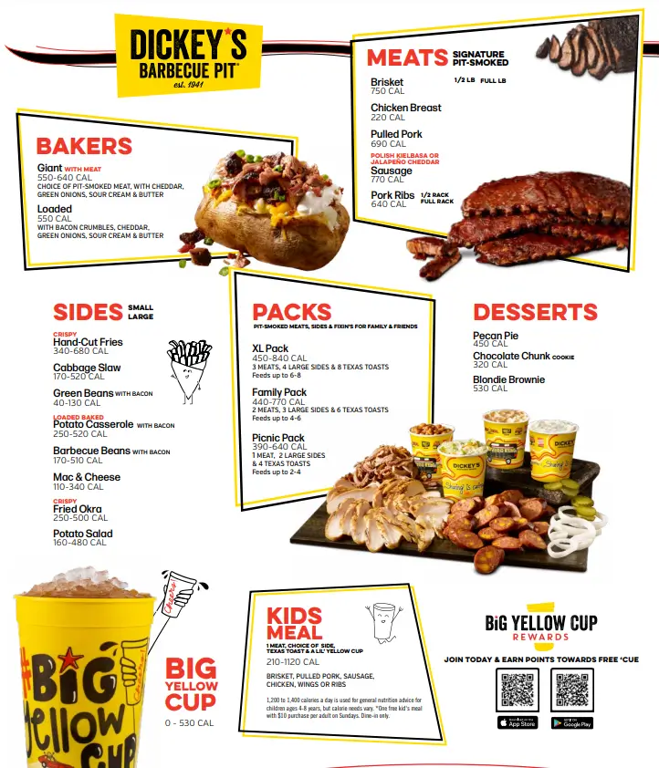 Dickey’s Barbecue Pit Menu With Prices USA