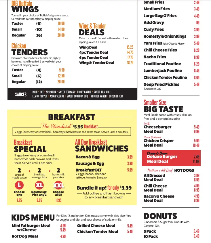 Fatburger Menu With Prices USA