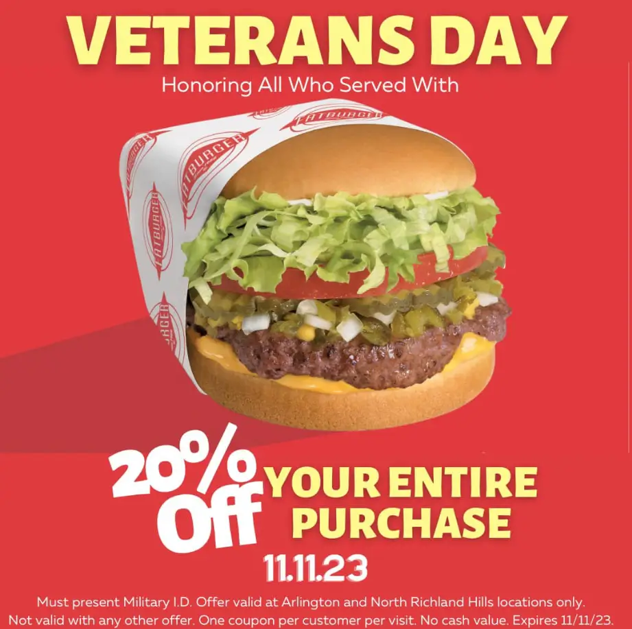 Fatburger Military Discounts Deal USA