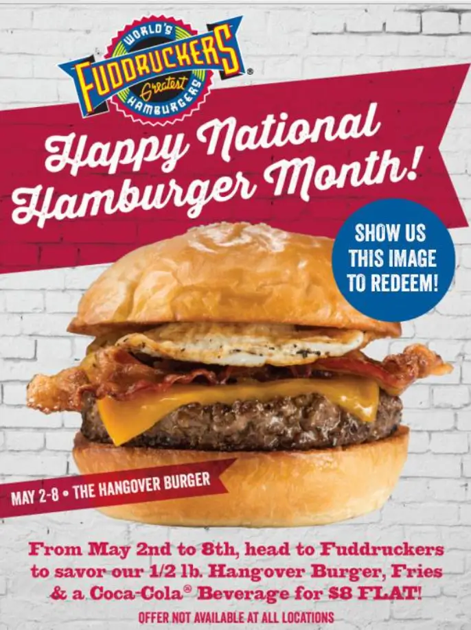 Fuddruckers Burger of the Month Deal USA