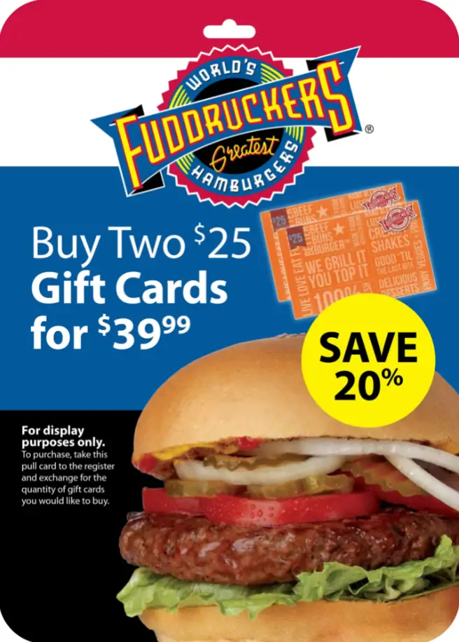 Fuddruckers Gift Card Bonuses Deal USA