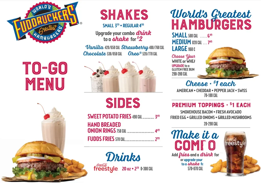 Fuddruckers Menu Prices USA