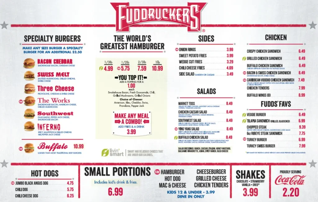 Fuddruckers Menu Updated Prices USA