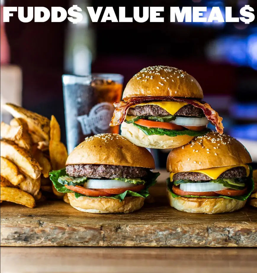 Fuddruckers World’s Greatest Hamburgers Menu USA