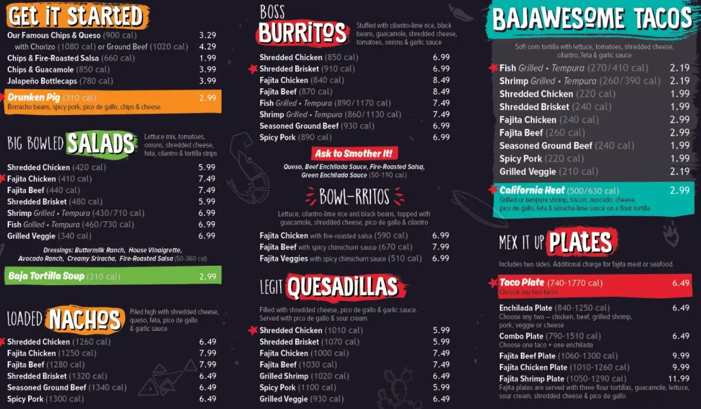 Fuzzy’s Taco Shop Menu Updated Prices USA