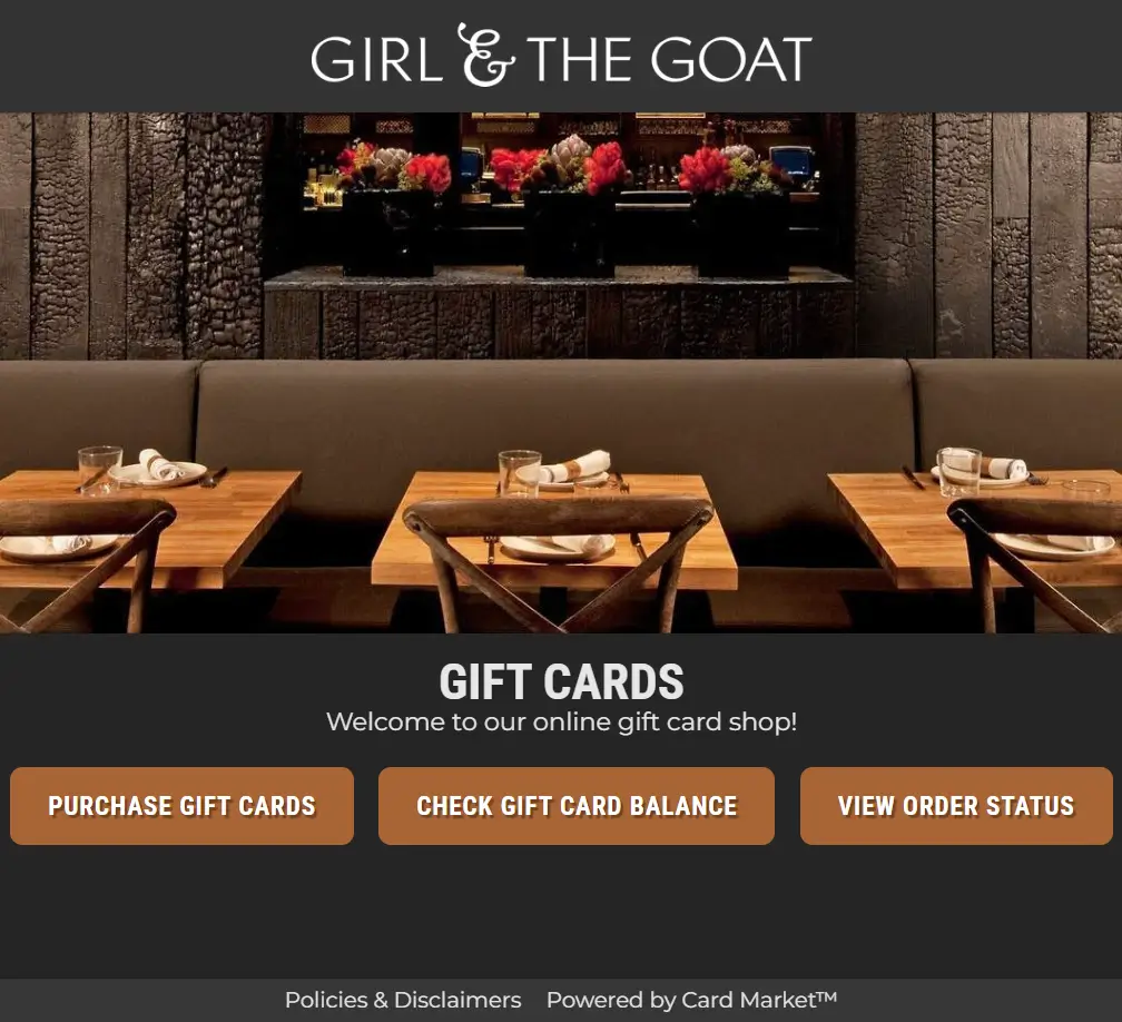 Girl & The Goat Gift Cards USA