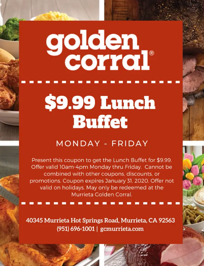 Golden Corral Buffet for $9.99 Deal USA