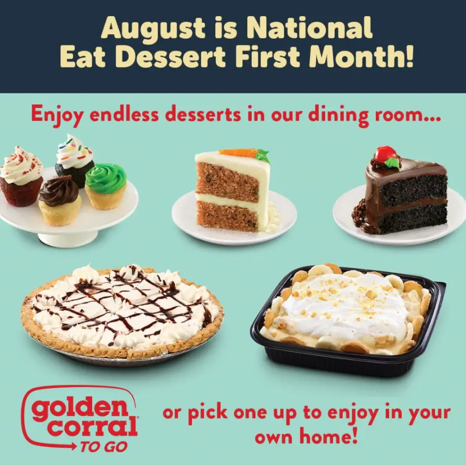 Golden Corral Desserts Menu USA