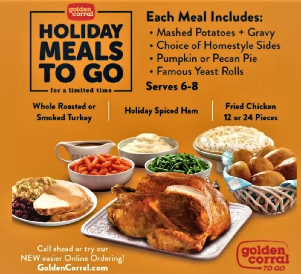 Golden Corral Holiday Specials Deal USA