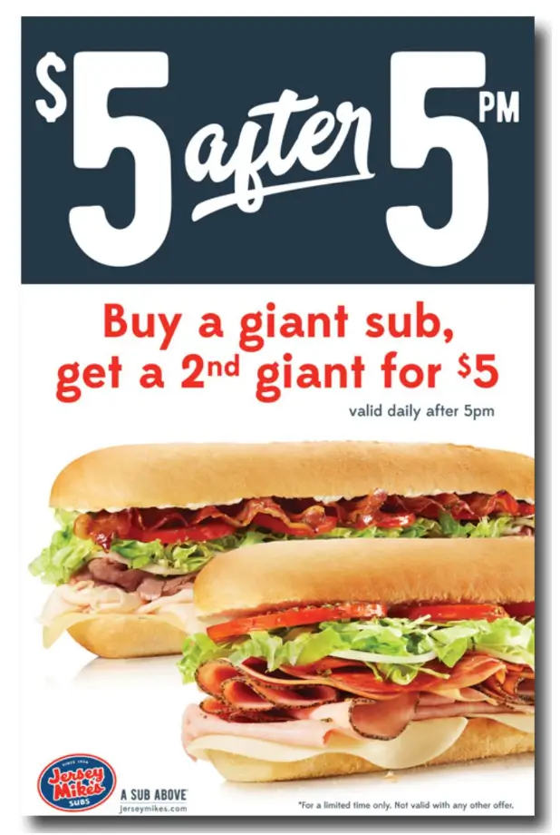 Jersey Mike’s Subs Limited-Time Promotions Deal USA