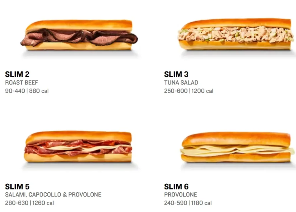 Jimmy John’s Giant PLAIN SLIMS® Menu USA