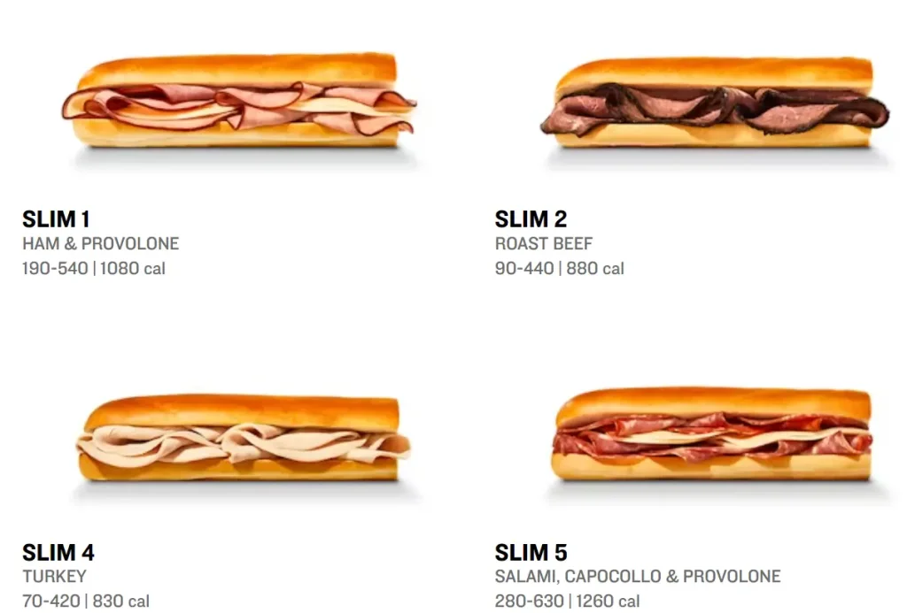 Jimmy John’s Regular PLAIN SLIMS® Menu USA