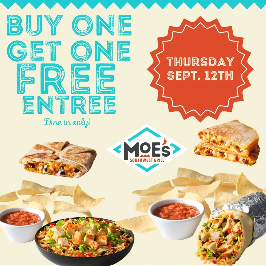 Moe's Southwest Grill BOGO Offers Deal USA