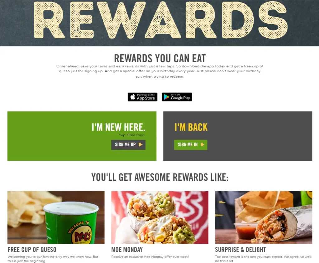 Moe's Southwest Grill Rewards USA