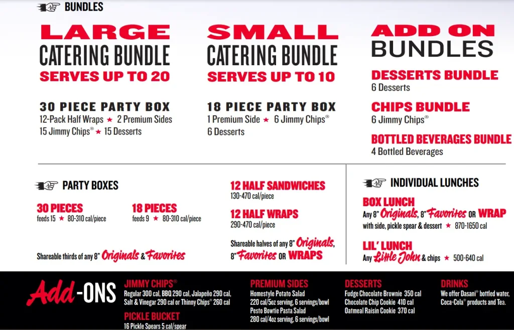 New Jimmy John’s Menu Items USA