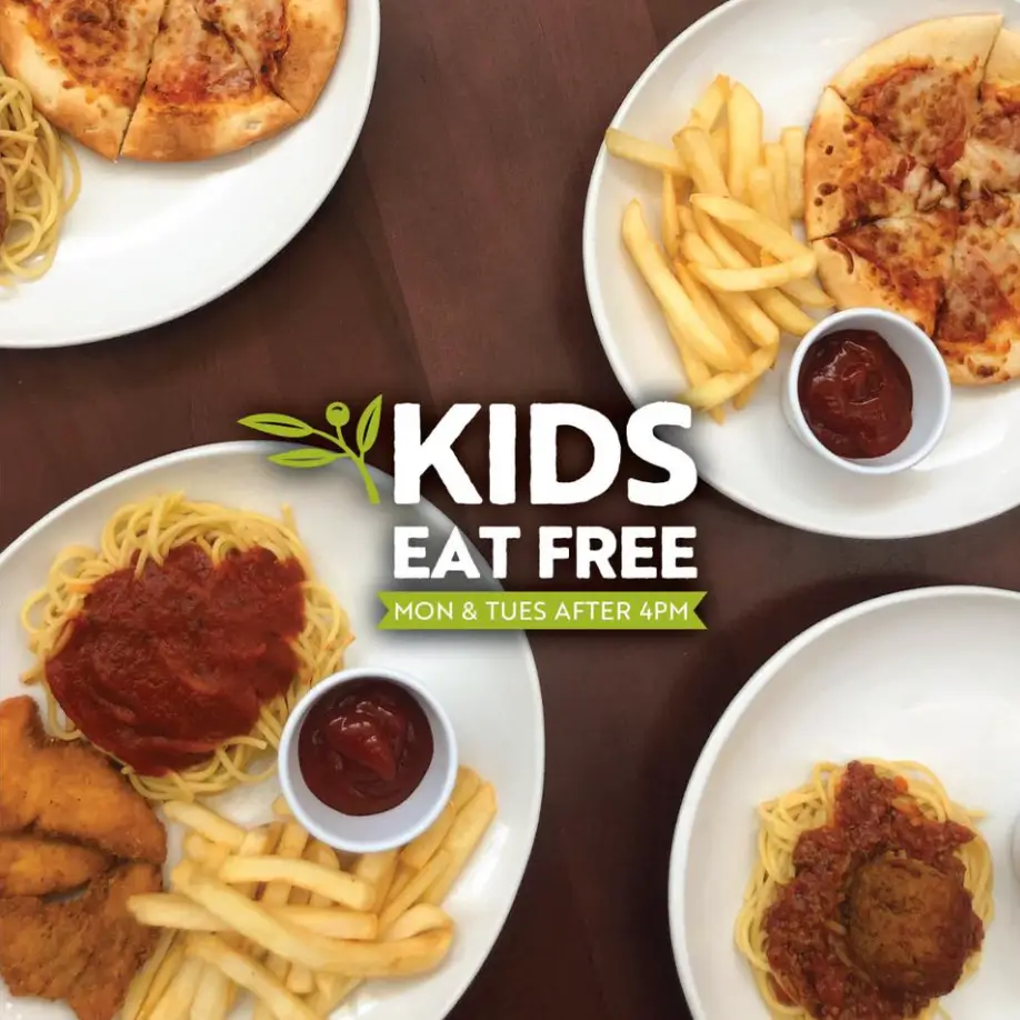 Olive Garden Kids Eat Free Days Deal USA