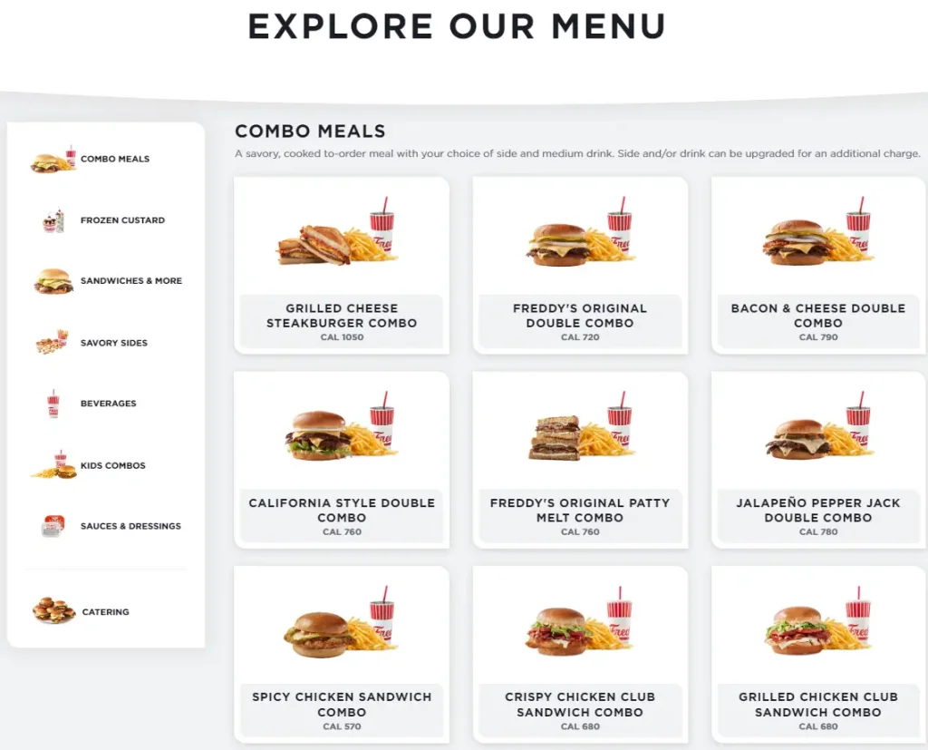 Order Freddy's Menu Items USA