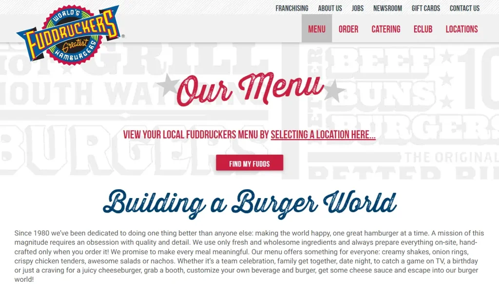 Order Fuddruckers Menu USA