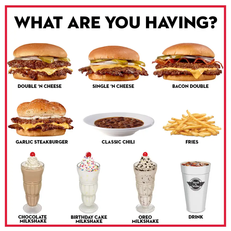 Order Steak ‘n Shake Menu USA