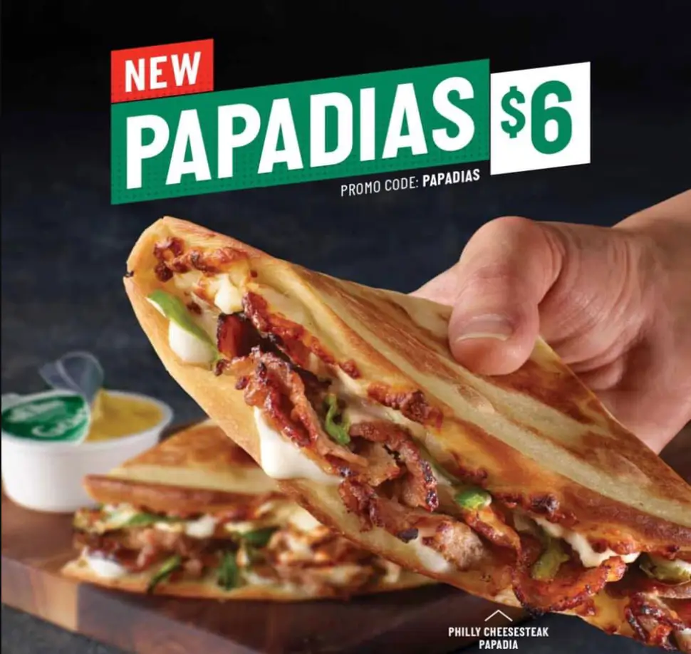 Papa John’s $7.99 Papadias Deal USA