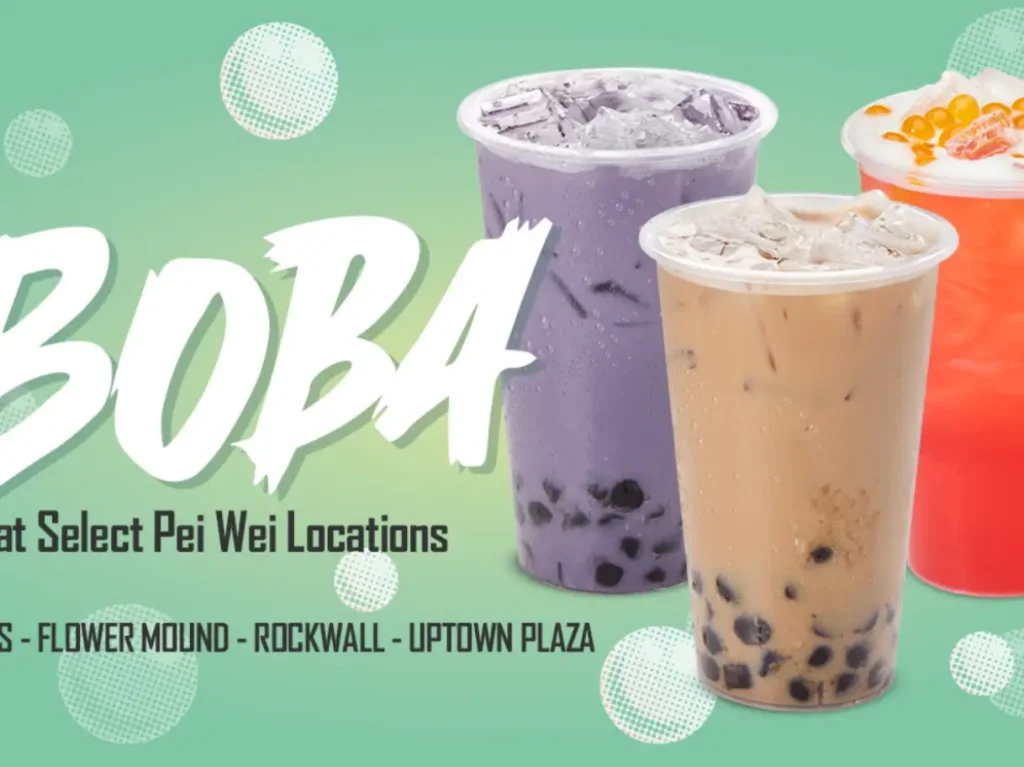 Pei Wei BOBA TEA Menu USA