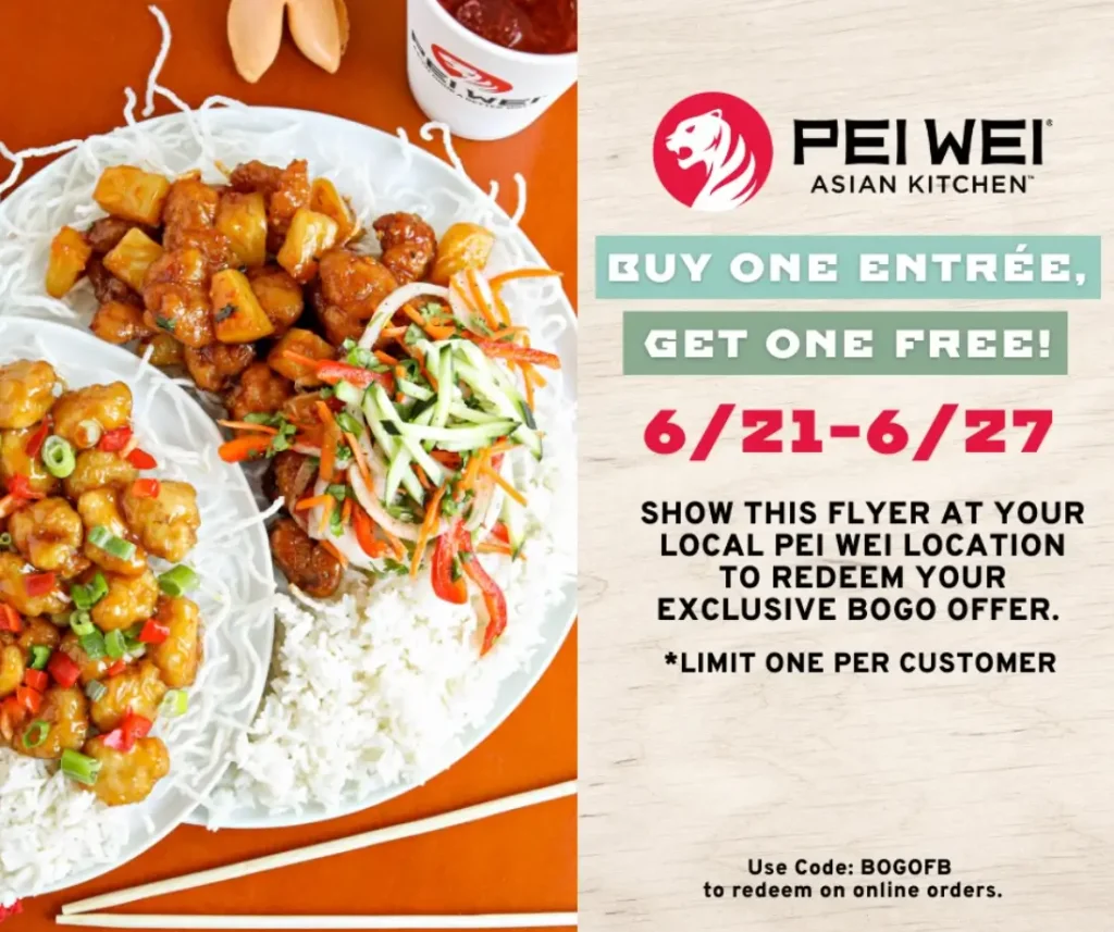 Pei Wei Loyalty Program Deal USA