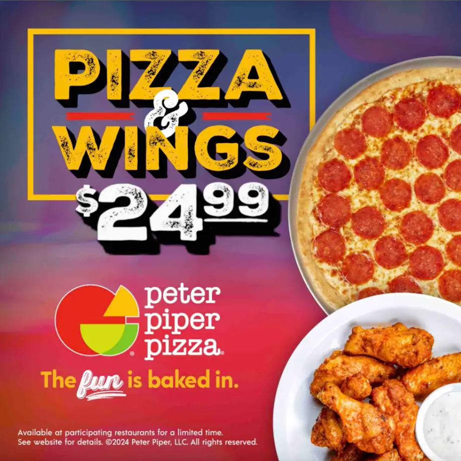 Peter Piper Pizza + Wings Deal USA