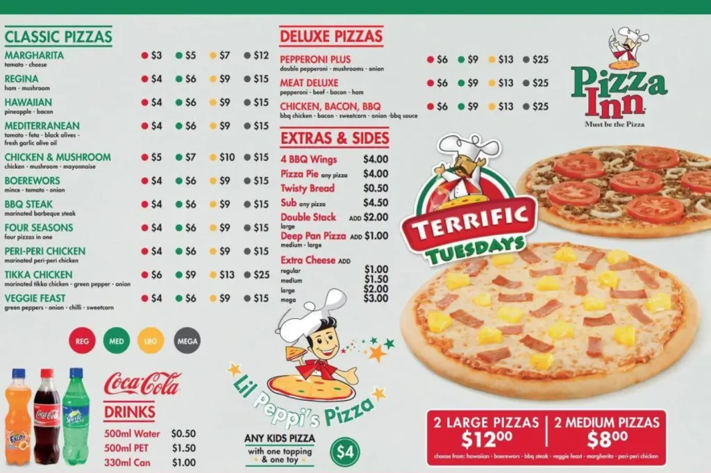 Pizza Inn Menu With Prices USA