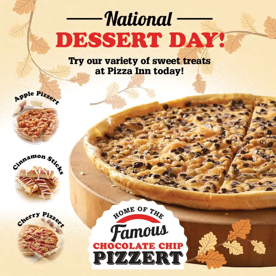 Pizza Inn Sweet Treats Menu USA