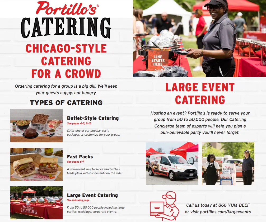 Portillo's Catering Menu USA