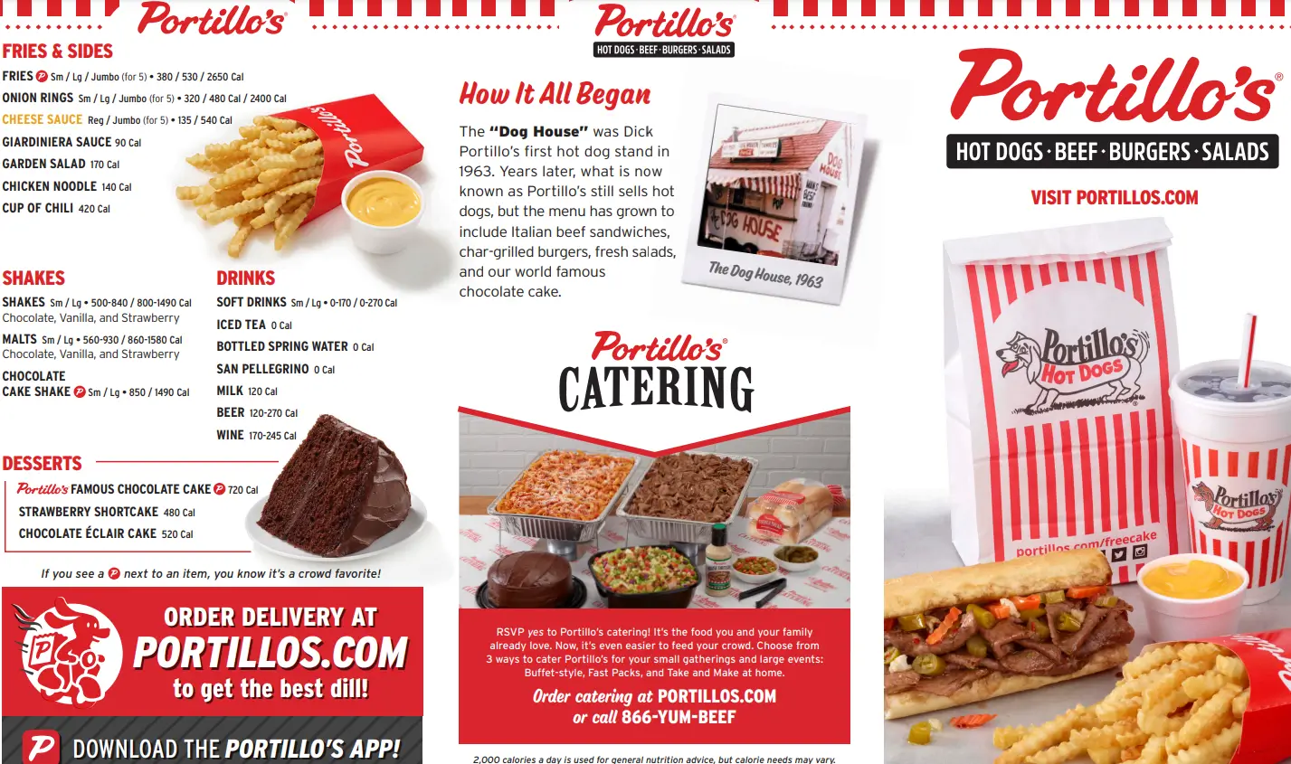 Portillo's Menu USA