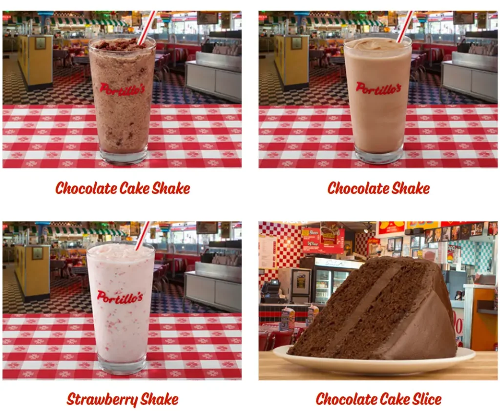 Portillo's Shakes & Malts Menu USA