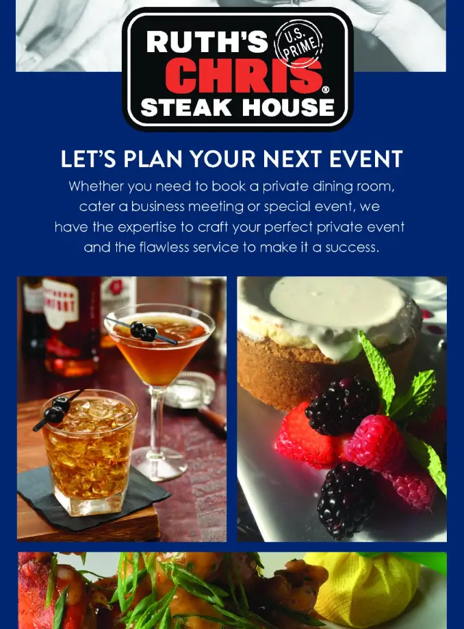 Ruth’s Chris Steak House Group Dining Packages Deal USA