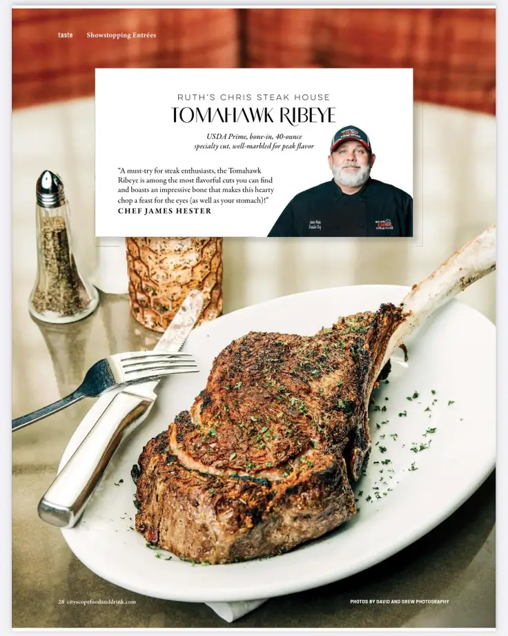 Ruth’s Chris Steak House Steaks & Chops Menu USA