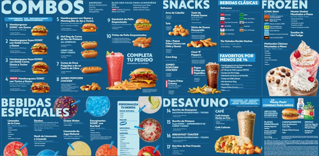 Sonic Menu With Prices 2024 USA