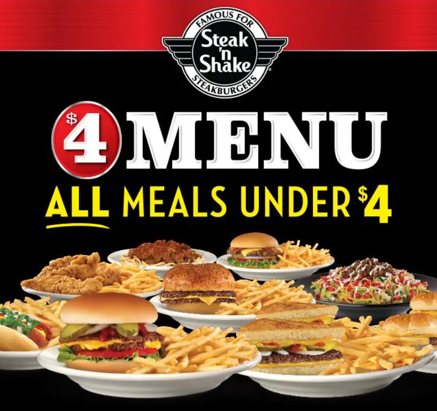 Steak ‘n Shake 4 Meal Deals Menu USA