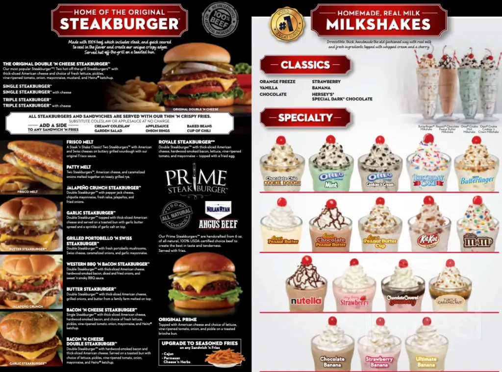 Steak ‘n Shake New Menu Items Prices USA