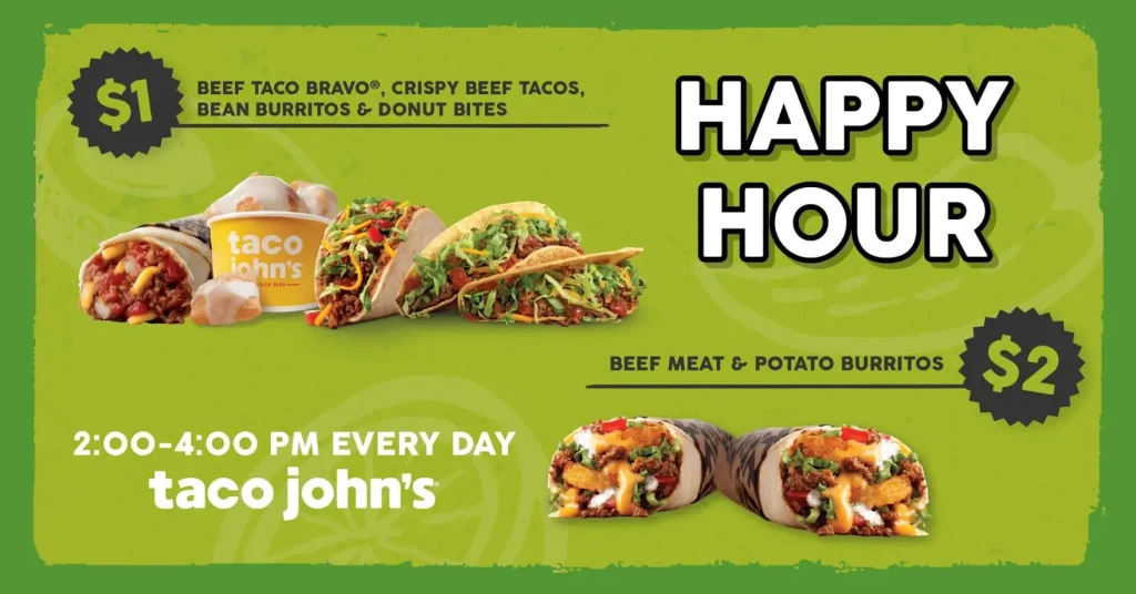 Taco John's Happy Hour Specials Deal USA