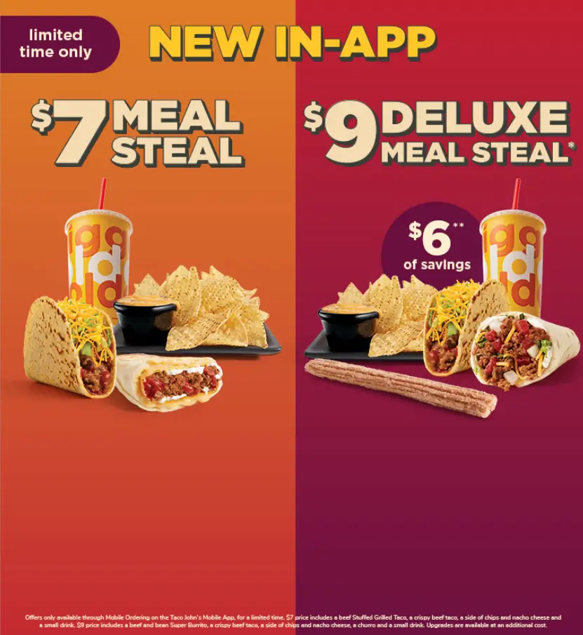 Taco John's Online Ordering Discounts Deal USA