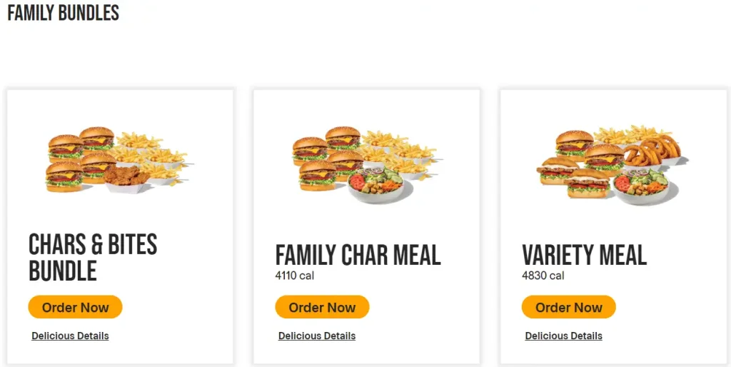 The Habit Burger Grill Family Bundles Menu USA