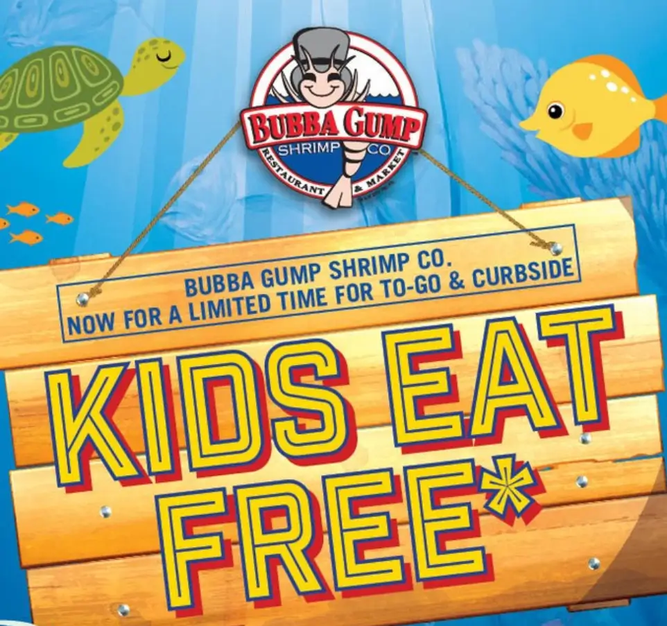 Bubba Gump Kids Eat Free Nights Deal USA