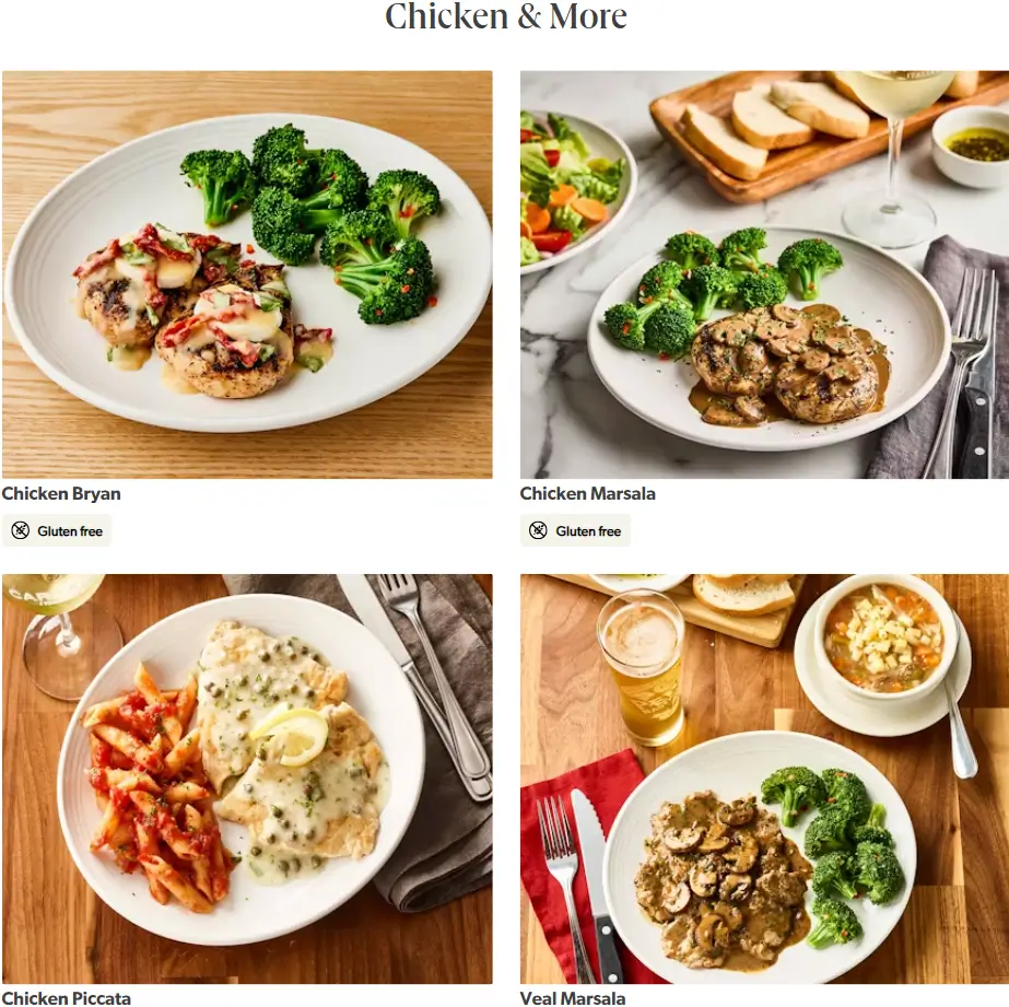 Carrabba's Italian Grill Chicken & More Menu USA