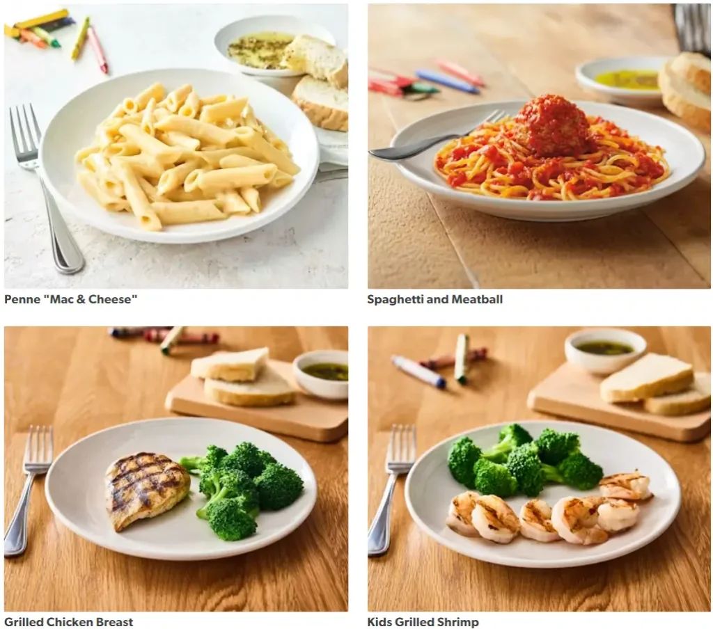 Carrabba's Italian Grill Kids Menu USA