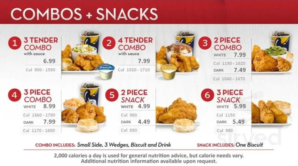 Chester’s Chicken Menu Prices USA