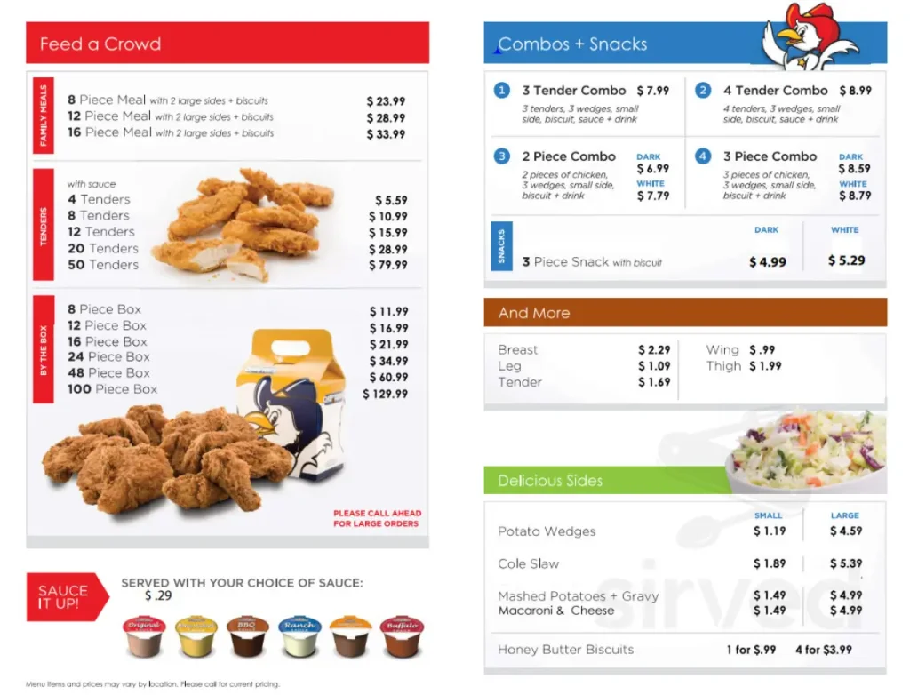 Chester’s Chicken Menu With Prices USA