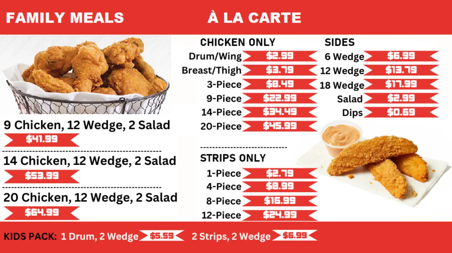 Chester’s Chicken Menu USA