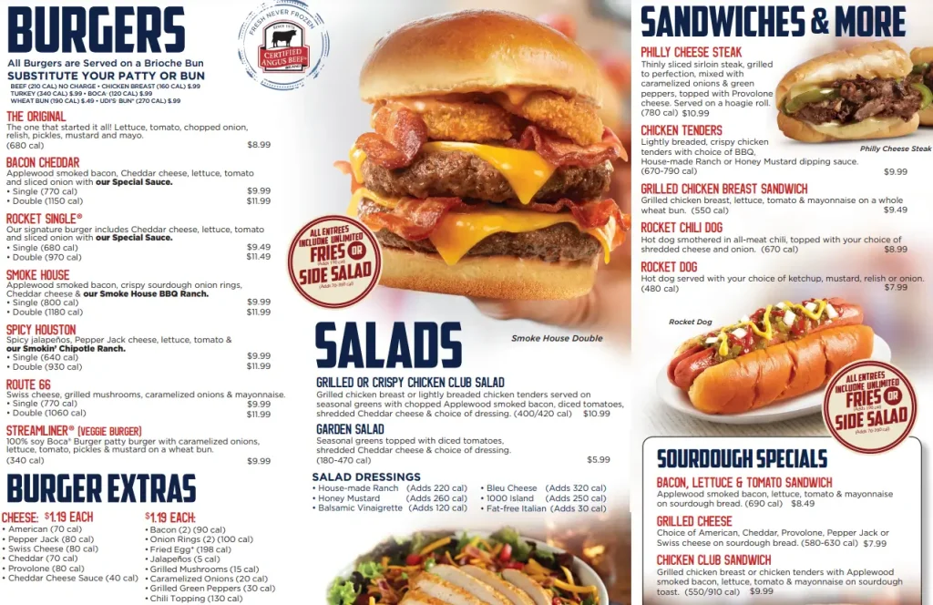 Johnny Rockets Menu With Prices USA