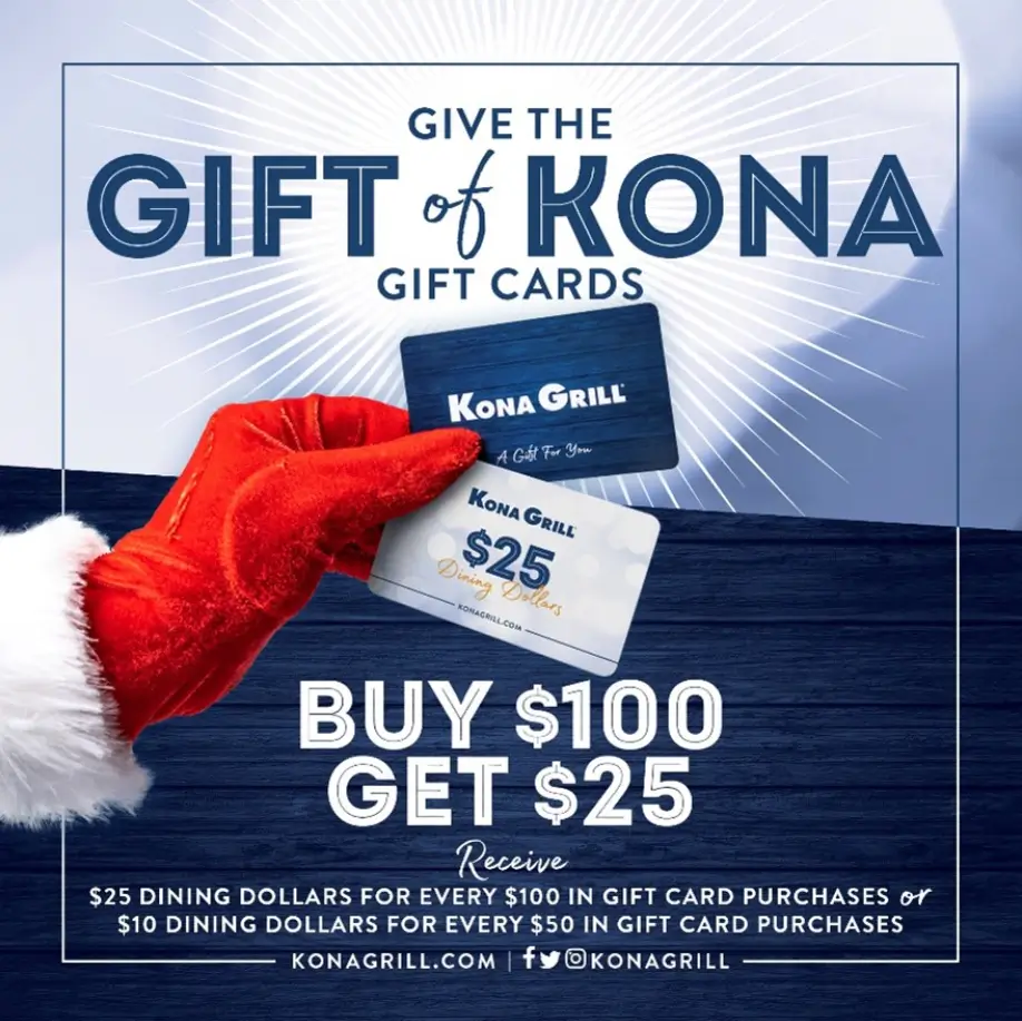 Kona Grill Gift Cards USA