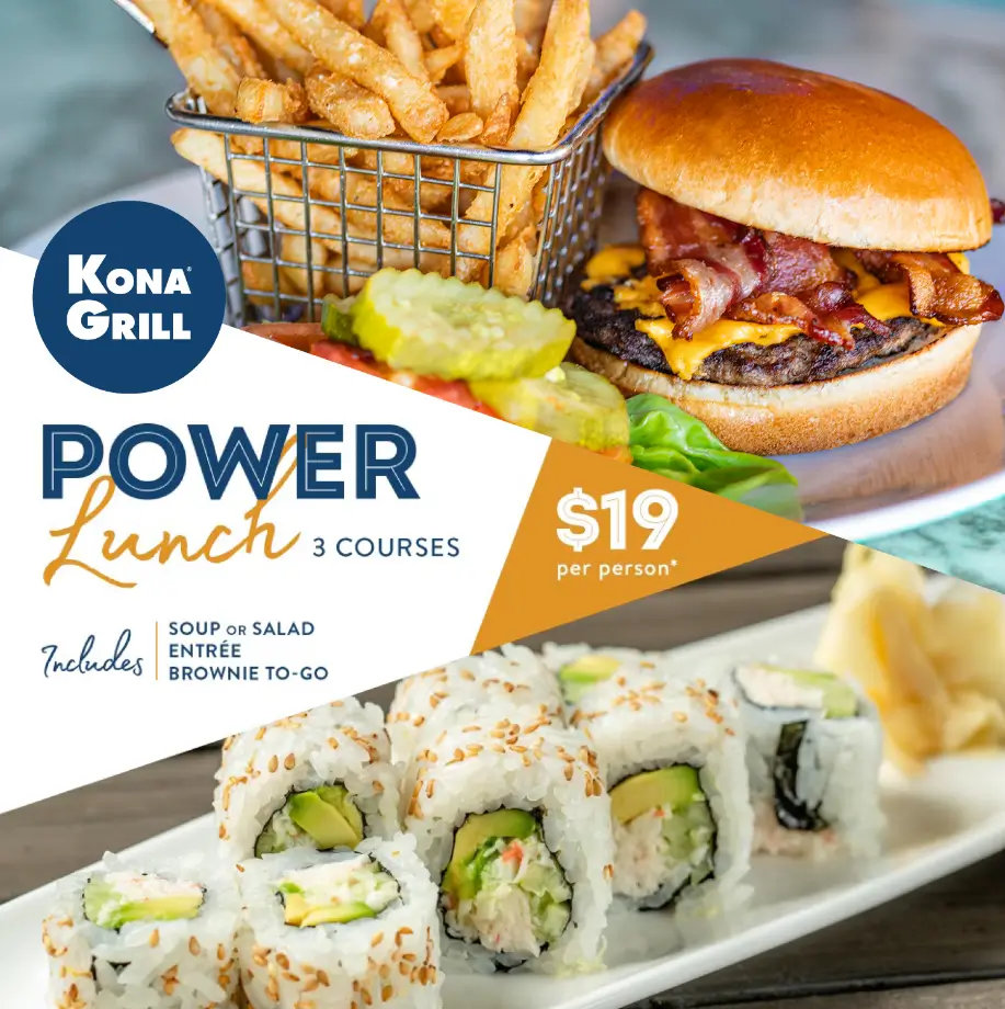 Kona Grill Lunch Specials Deal USA