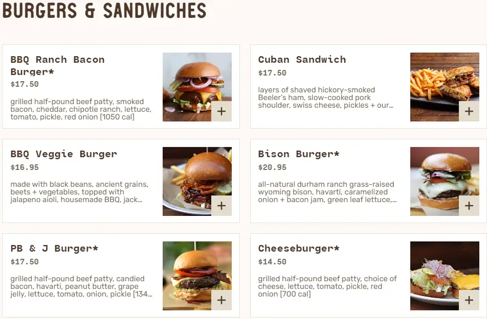 Lazy Dog Burgers & Sandwiches Menu USA